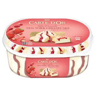 Carte D'Or Les Desserts Lody o smaku sernika i lody o smaku ciastek z sosem truskawkowym 825 ml - Lody i desery lodowe - miniaturka - grafika 1