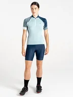 Koszulki sportowe damskie - Dare 2b Koszulka kolarska "Flutter Jersey" w kolorze błękitno-granatowym - miniaturka - grafika 1