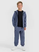 Spodnie i spodenki dla chłopców - 4F Spodnie dresowe joggery chłopięce - granatowe 158 (12-13 lat) - miniaturka - grafika 1