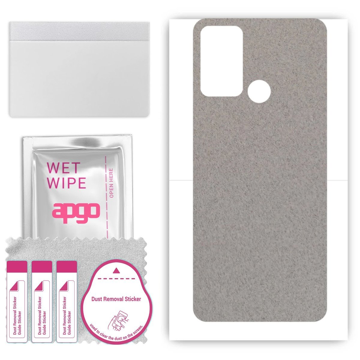 Folia naklejka skórka strukturalna na TYŁ Zamsz do Hotwav T5 Pro - Zamsz Szary - apgo SKINS