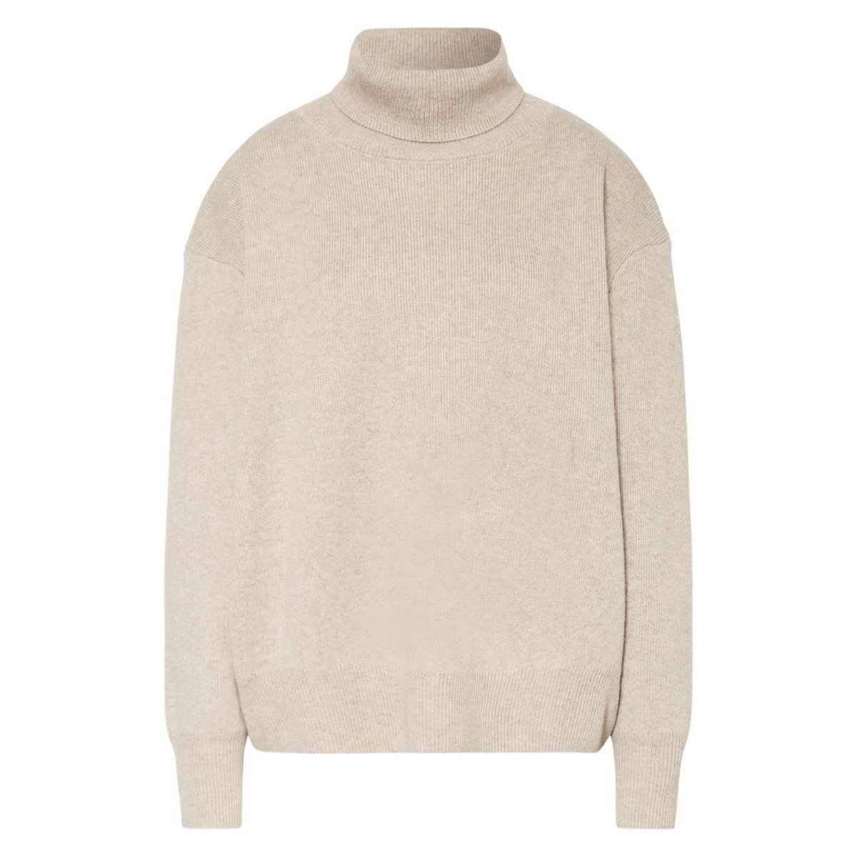 Sweter damski Delicatelove Copenhagen golf wełna kaszmir beżowy-S