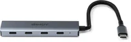 Huby USB - Lindy 43414 huby i koncentratory USB 3.2 Gen 2 3.1 Gen 2 Type-C 10000 Mbit/s Szary - miniaturka - grafika 1