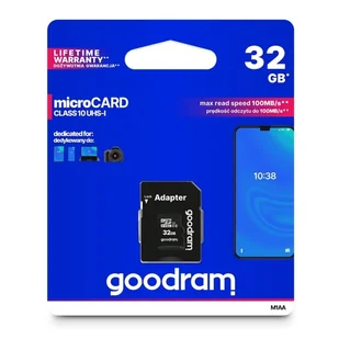 Szybka Micro SD GoodRam 32GB z Adapterem C10 U1 100 MB/s - Karty pamięci - miniaturka - grafika 1