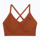 Bielizna sportowa damska - Biustonosz fitness PUMA Move Shapeluxe Seamless teak - miniaturka - grafika 1