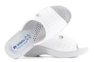 Klapki i japonki damskie - Inblu Pl-45 Klapki Damskie Sanitarne Koturn Białe 38 Biały - miniaturka - grafika 1