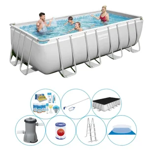 Basen Plus Akcesoria - Bestway Power Steel 488x244x122 cm Prostokątny - Baseny ogrodowe - miniaturka - grafika 1