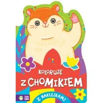 Zielona Sowa Koloruję z chomikiem praca zbiorowa - Kolorowanki, wyklejanki - miniaturka - grafika 1