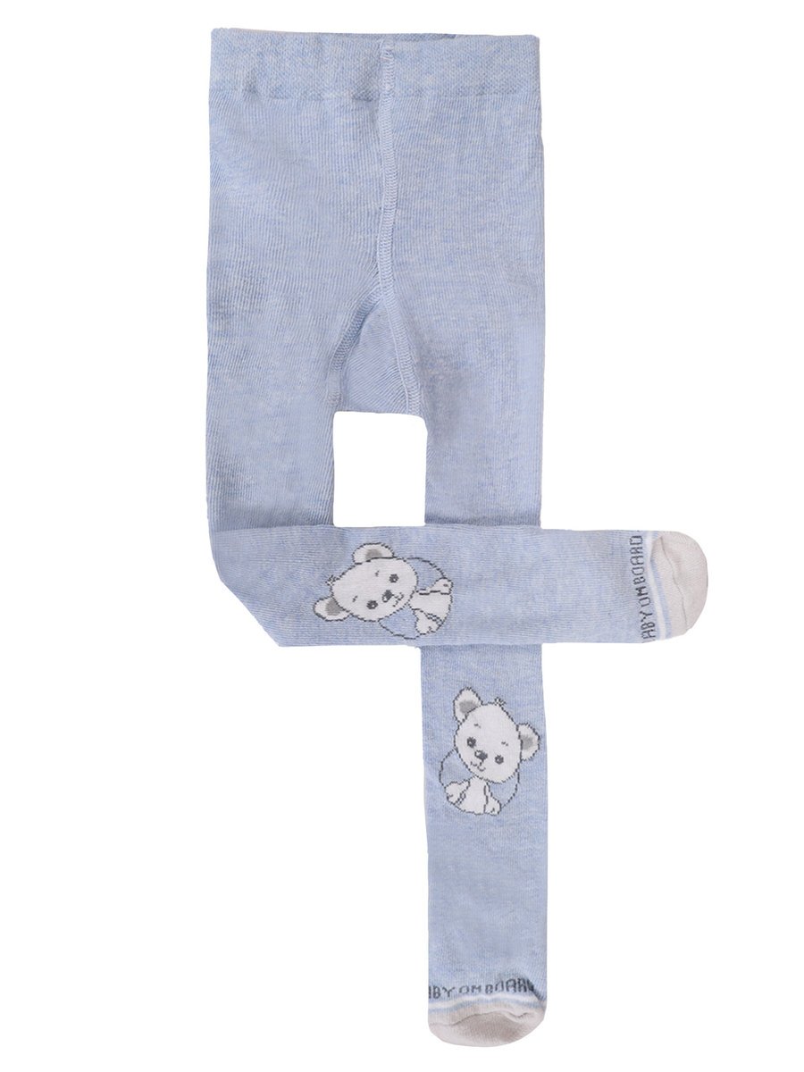 Rajstopy bawełniane chłopięce dziecięce niemowlęce błękitne 68-74 MYWAY