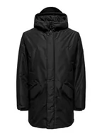 Kurtki męskie - ONLY & SONS Onscarl Life OTW Vd parka męska, czarny, L - miniaturka - grafika 1