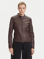 Kurtki damskie - Desigual Kurtka z imitacji skóry Basic 25WWEW43 Brązowy Regular Fit - miniaturka - grafika 1