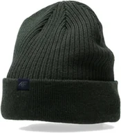 Czapki męskie - Czapka męska zimowa 4F AW23ACAPM309 - khaki M - miniaturka - grafika 1