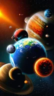 Puzzle - PUZZLE Układ Słoneczny Planety Kosmos + IMIĘ Pudełko 120 el. - miniaturka - grafika 1