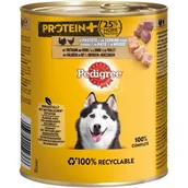 Mokra karma dla psów - Pedigree Puszka Protein+ w formie pasztetu 12 x 800 g Indyk i kurczak - miniaturka - grafika 1
