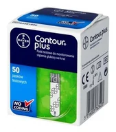 Glukometry i akcesoria dla diabetyków - Bayer Contour plus paski testowe 50 sztuk 8515421 - miniaturka - grafika 1