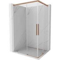 Kabiny prysznicowe - Mexen Rox Duo kabina prysznicowa rozsuwana 80 x 75 cm, transparent, miedź szczotkowana - 8C2D-080-075-65-00 - miniaturka - grafika 1