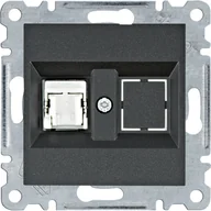 Gniazdka elektryczne - Hager Gniazdo komputerowe RJ45 kat. 5 FTP LUMINA - czarny mat - miniaturka - grafika 1