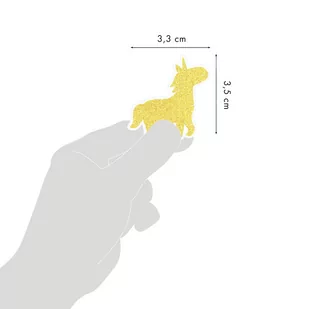 Naklejki brokat. Jednorożce Różowe Żółte - Pasmanteria - miniaturka - grafika 1