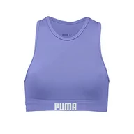 Stroje kąpielowe - PUMA Damski strój kąpielowy typu racerback bikini top, fioletowy (elektryczny), S, purpurowy elektryczny, S - miniaturka - grafika 1