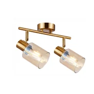 Lampy sufitowe - Listwa sufitowa z 2 reflektorami SPL-65342-2-BRO-AMB z serii SANTIA - miniaturka - grafika 1