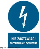 Tablice BHP - SIGNPROJECT HE021 - Nie zastawiać rozdzielnia elektryczna 350x525 - miniaturka - grafika 1