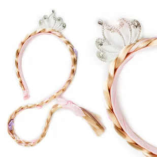 Opaska Wianek Pleciony Warkocz Roszpunka Elsa - Dodatki do strojów karnawałowych - miniaturka - grafika 1