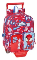 Plecaki - Safta SPIDEY RESCUE plecak do przedszkola z wózkiem, idealny dla dzieci w różnym wieku, wygodny i wszechstronny, jakość i wytrzymałość, 22 x 10 x 27 cm, Czerwony/Niebieski, M, Casual - miniaturka - grafika 1