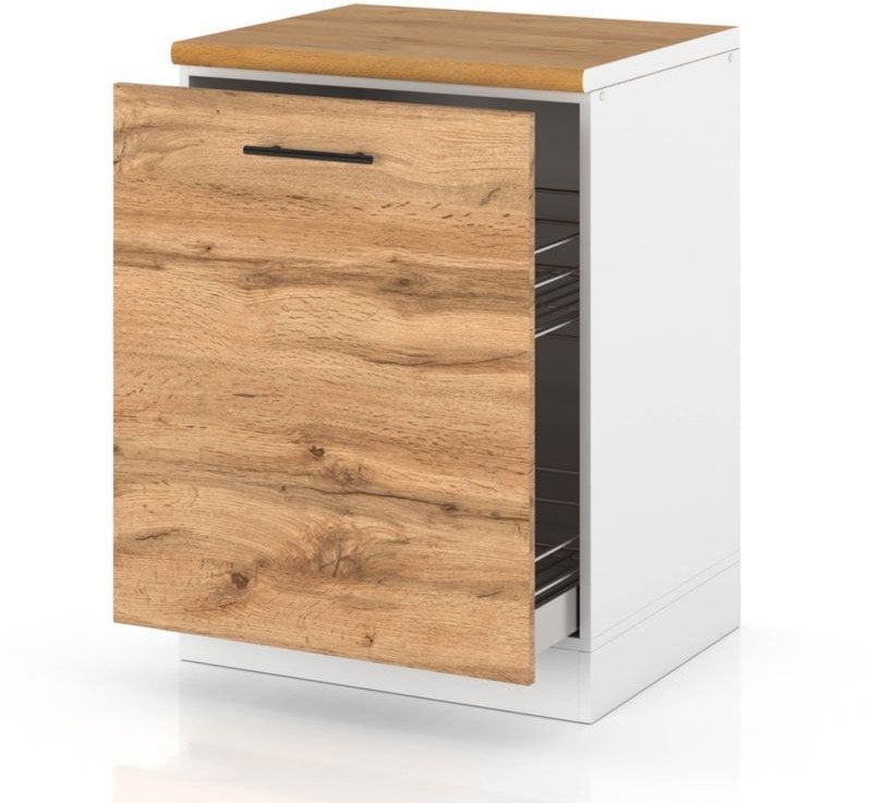 Szafka Kuchenna Stojąca Z Blatem Szafka Cargo 60cm Spremium Dąb Wotan