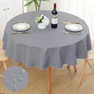 Obrusy i serwetki - Obrus okrągły szary plamoodporny - miniaturka - grafika 1