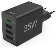 Ładowarki do telefonów - Hama 35W PD/QC 1x USB-C, 3x USB-A, czarna - miniaturka - grafika 1