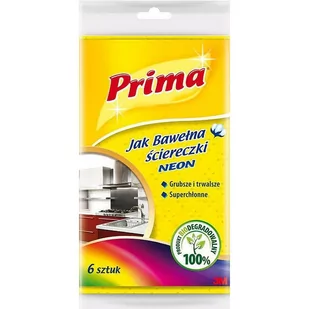3M POLAND SP. Z O.O. PRIMA ŚCIERKA BAWEŁNIANA NEON 6SZT - Ściereczki, gąbki, czyściki - miniaturka - grafika 1