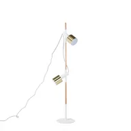 Lampy stojące - Beliani Lampa podłogowa Lampa podłogowa regulowana drewniana biała OWENS 47686 - miniaturka - grafika 1