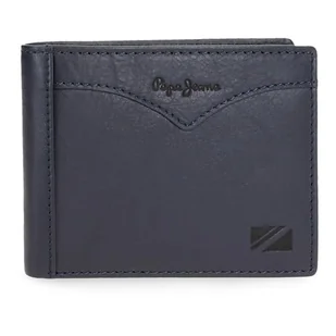 Pepe Jeans Kurtka Portfel z uchwytem na karty Niebieski 11x8,5x1 cm Skóra by Joumma Bags, Niebieski, Talla única, Portfel na karty - Portfele - miniaturka - grafika 1