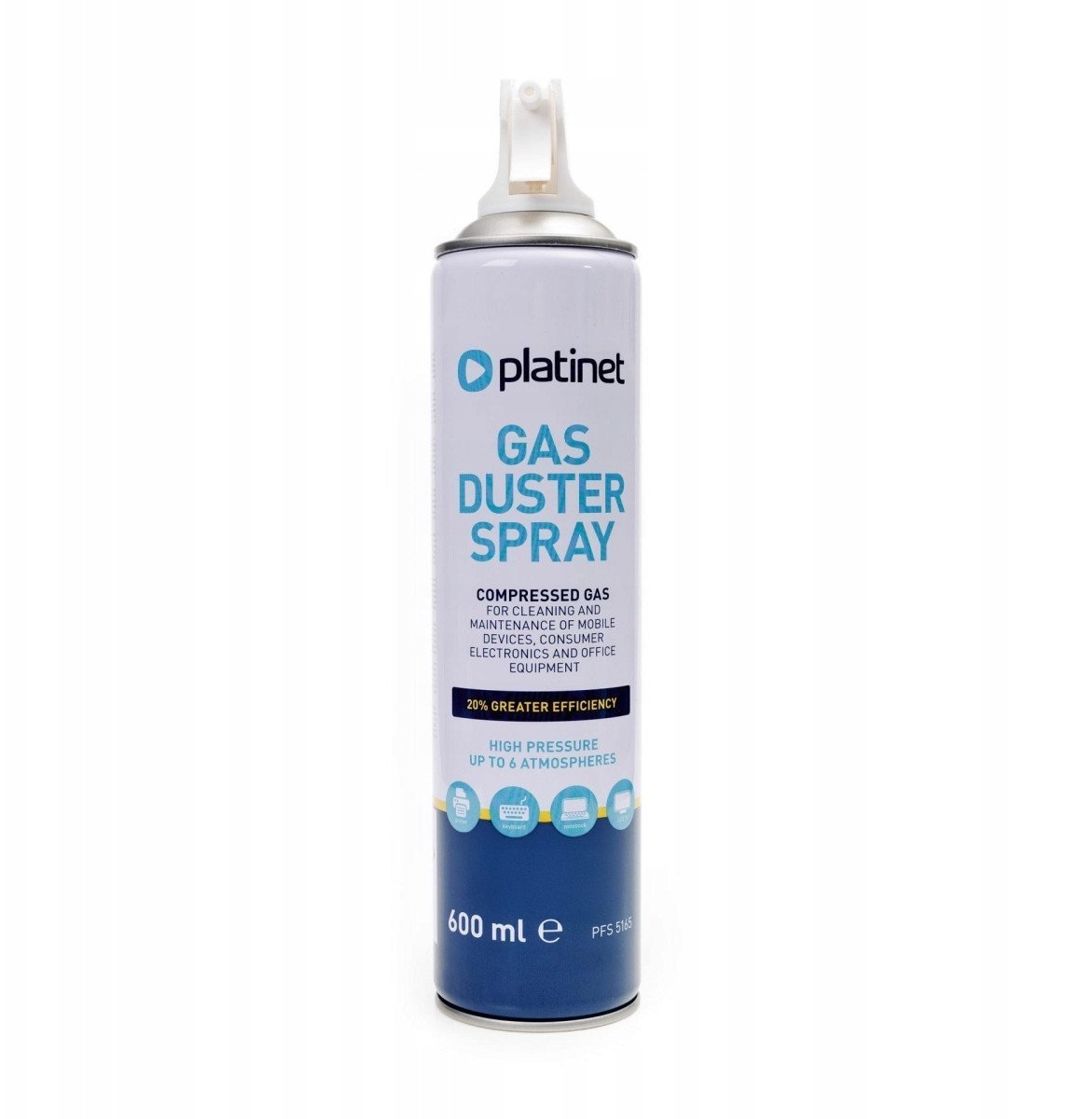 PLATINET AIR DUSTER WITH TRIGGER SPRĘŻONE POWIETRZE 600ML Z PISTOLETEM PFS5165 [46162]