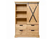 Szafy - Szafa Witryna Dębowa Loftowa X-oak nr 1 - miniaturka - grafika 1