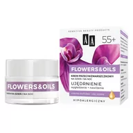 Kremy do twarzy - Flowers&Oils 55+ Ujędrnienie krem przeciwzmarszczkowy na dzień i na noc 50 ml - miniaturka - grafika 1