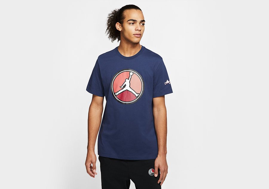 Nike Air Jordan Remastered Hbr Crew Tee Midnight Navy