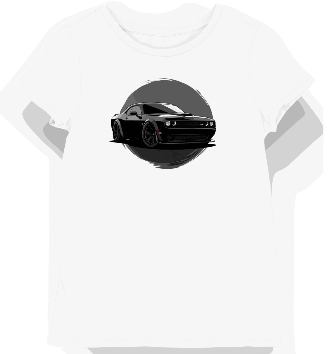 Koszulka damska biała z motywem sportowego Dodge'a w cieniu XL