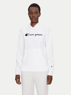 Bluzy damskie - Champion Bluza Slim Big Logo 118097 Biały Regular Fit - miniaturka - grafika 1