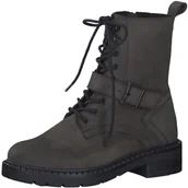 Kozaki damskie - MARCO TOZZI Buty damskie Bootie Laced 2-25234-43 półdługie kozaki, Anthracite N C, 36 EU - miniaturka - grafika 1