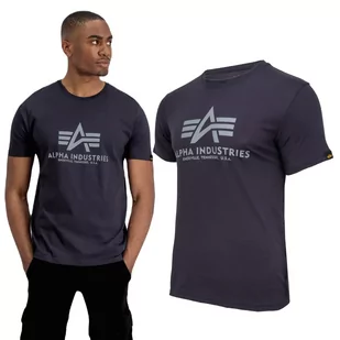 Koszulka Alpha Industries Basic 100501 07 - Granatowa - Odzież taktyczna i umundurowanie - miniaturka - grafika 1