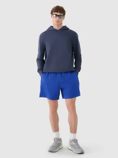 Męskie spodenki casual 4F 4FWSS25TSHOM533 - niebieskie - Spodenki męskie - miniaturka - grafika 1