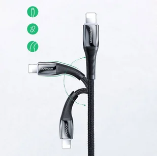 Joyroom kabel przewód USB Typ C - Lightning Power Delivery 20W 2,4A 1,2m czarny (S-1224K2 Black) - Kable USB - miniaturka - grafika 6