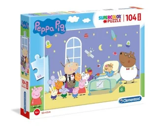 Clementoni Puzzle maxi 104 elementy. Supercolor. Świnka Peppa - Puzzle - miniaturka - grafika 2
