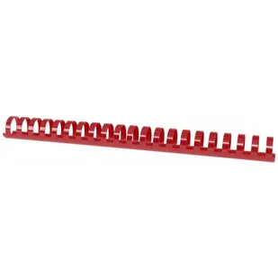 Grzbiety do bindowania OFFICE PRODUCTS 25mm czerwone plastikowe 50szt. - Grzbiety do bindownic - miniaturka - grafika 1