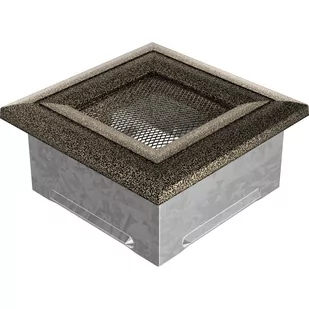 Kratki.pl KRATKA KOMINKOWA OSKAR CZARNO-ZŁOTA 110X110 MM 11OCZ - Akcesoria kominkowe - miniaturka - grafika 1