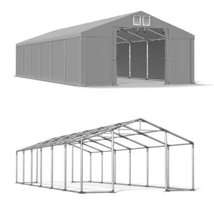 Namiot Magazynowy Całoroczny 5x12x2 Szary WINTER MSD - Altany ogrodowe - miniaturka - grafika 1