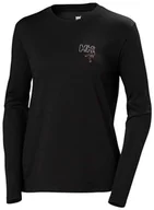 Koszulki i topy damskie - Helly Hansen Damska koszulka z długim rękawem F2F W z bawełny organicznej - czarna, XS - miniaturka - grafika 1