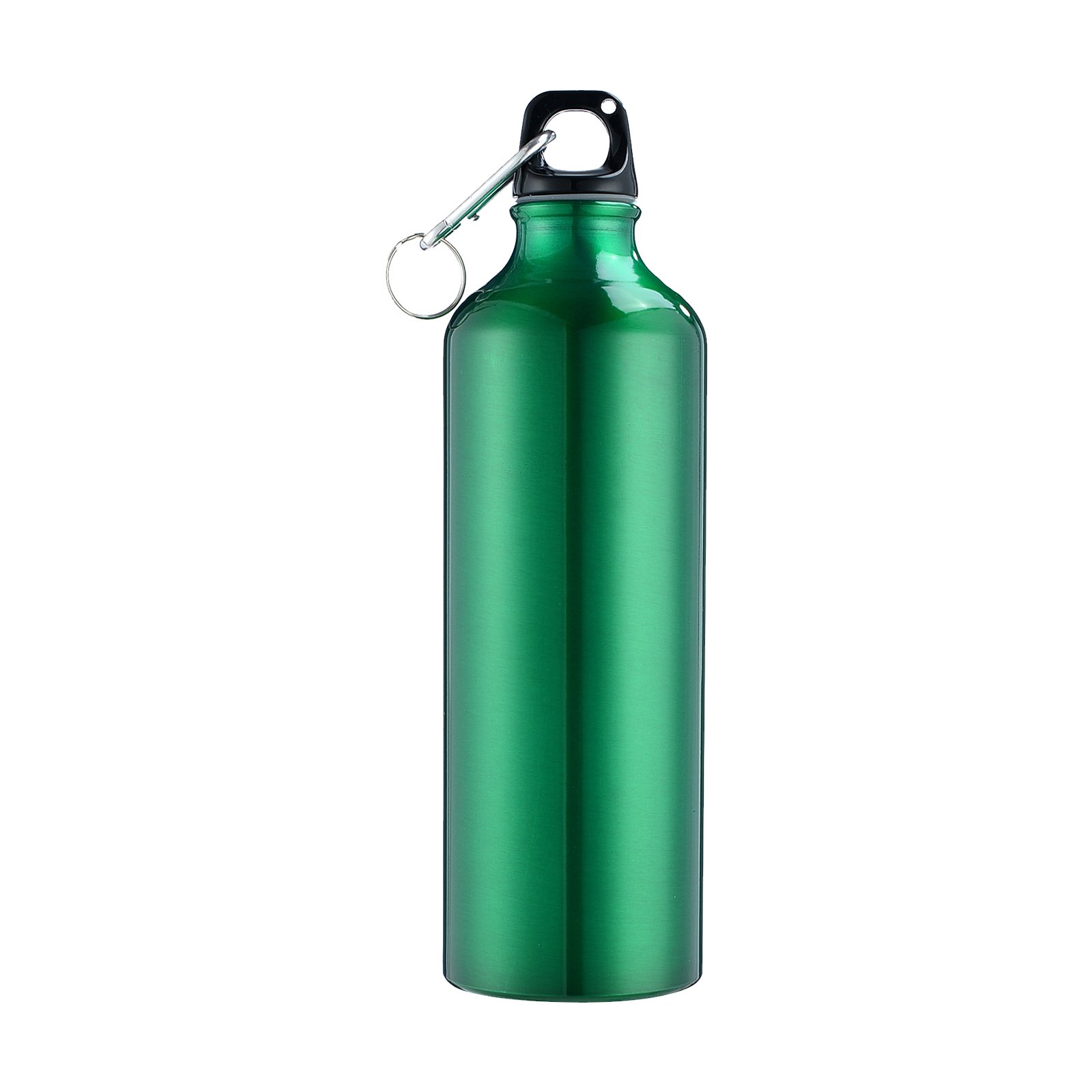 butelka na wodę 750 ml z karabińczykiem Przenośna aluminiowa butelka na wodę wielokrotnego użytku Szczelny dzbanek na wodę do wędrówek, podróży, sportów na świeżym powietrzu, siłowni, fitnessu