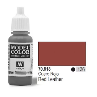 Vallejo Farba Nr136 Red Leather 17ml 439764 - Akcesoria i części modelarskie - miniaturka - grafika 1