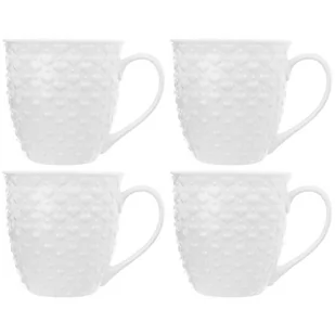 Orion Kubek ceramiczny z uchem do picia kawy herbaty napojów biały zestaw kubków 580 ml 4 szt. - Kubki - miniaturka - grafika 1